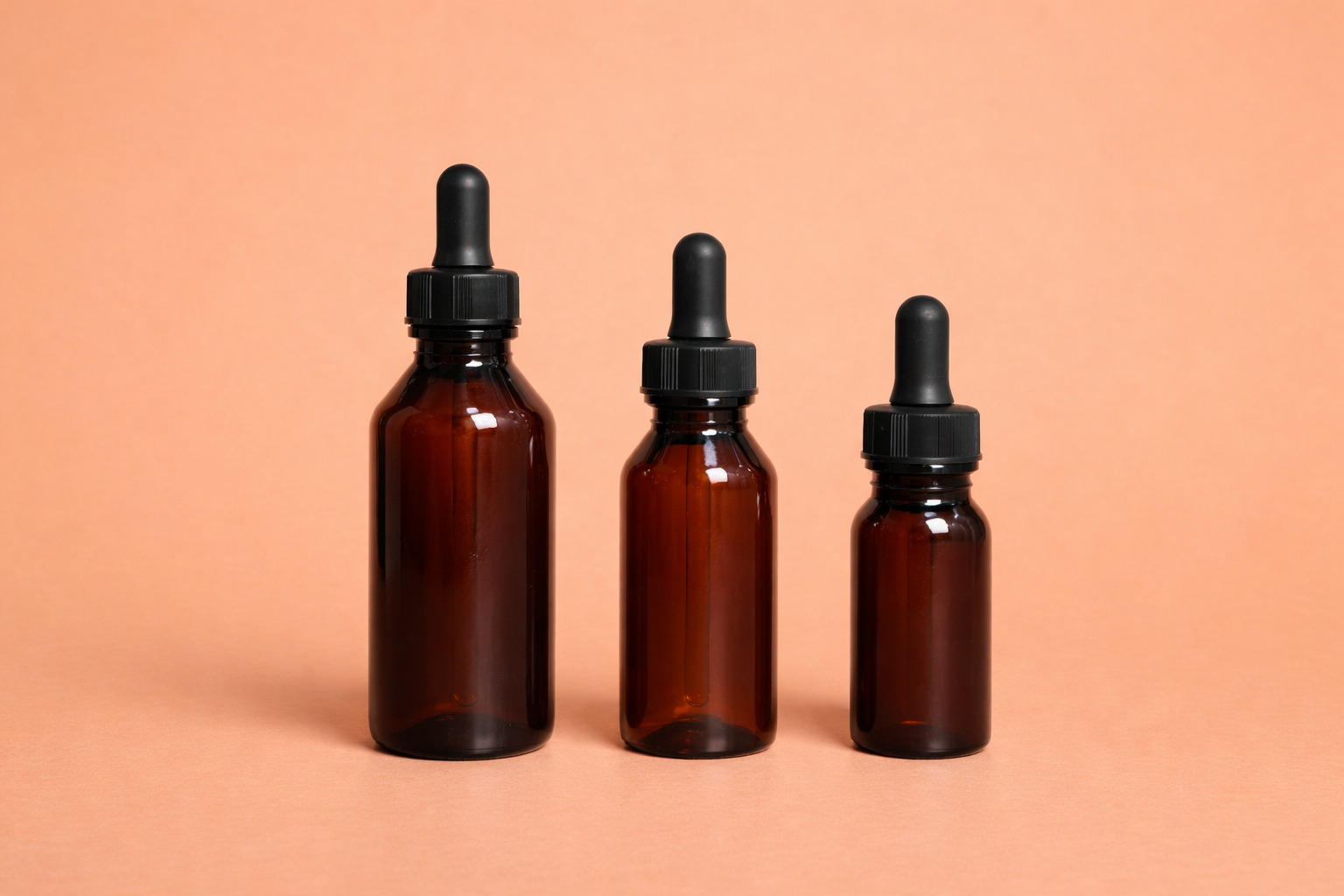 PET Pharma Amber Bottle with Dropper Tube Cap